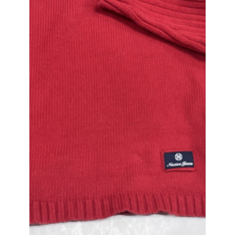 Nautica Full Zip Sweater Cardigan Red Soft - Picture 2 of 8